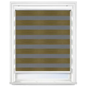 Gold Stripe with Cream Background Day and Night Blind