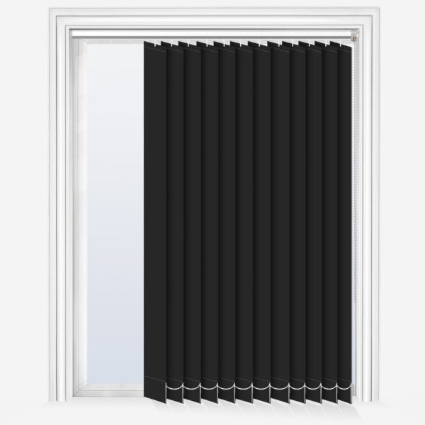 Matte Black Vertical Blind Blinds4value.co.uk