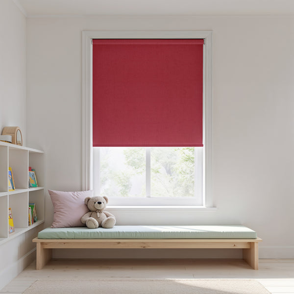 Lares Cherry Red Roller Blind
