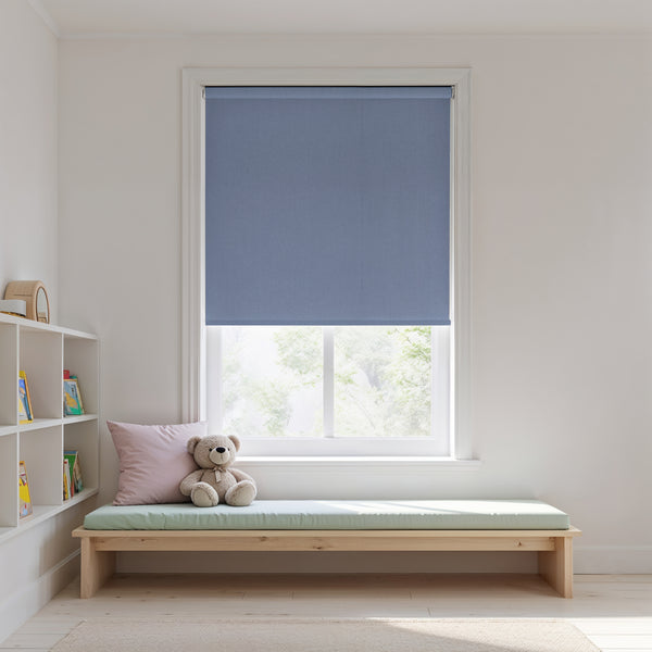 Lares Marine Blue Roller Blind