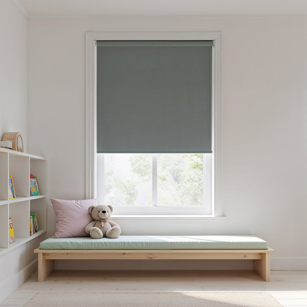 Lares Steel Grey Roller Blind
