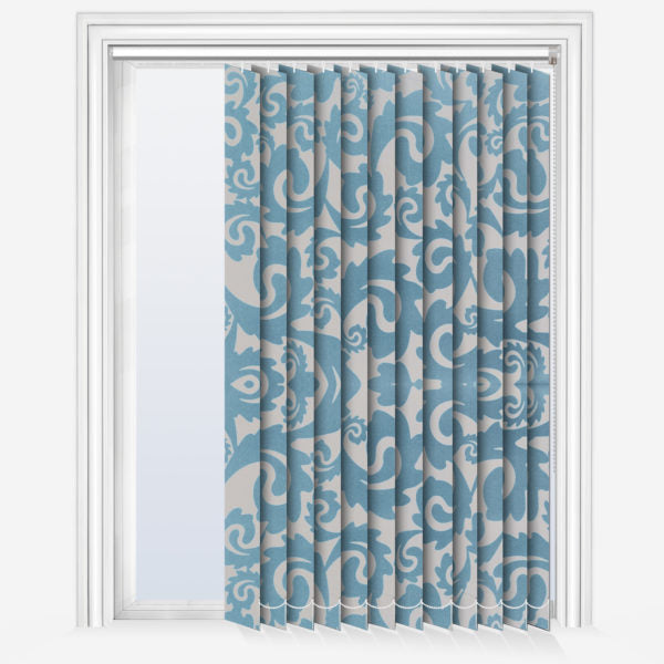 Blue Ornament Vertical Blind