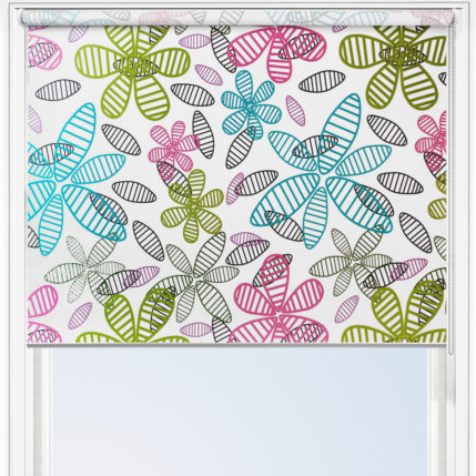 Graphic Flower Roller Blind