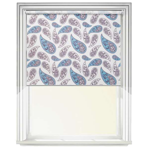 Paisley Flower Design Blackout Roller Blind