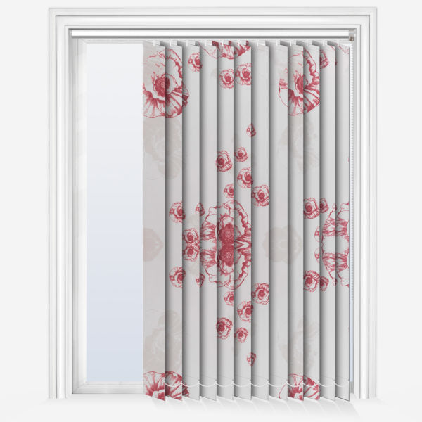 Poppy Flower Vertical Blind