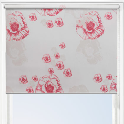 Poppy Flower Roller Blind