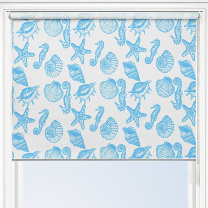 Blue Sea Shells Roller Blind