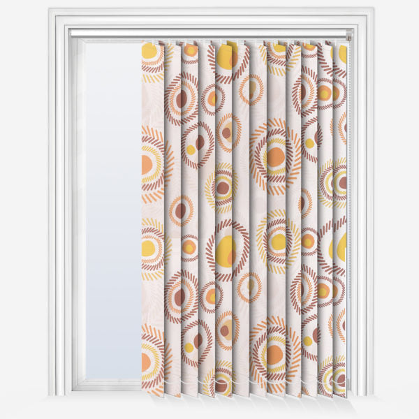 Retro Sunny Circles Vertical Blind