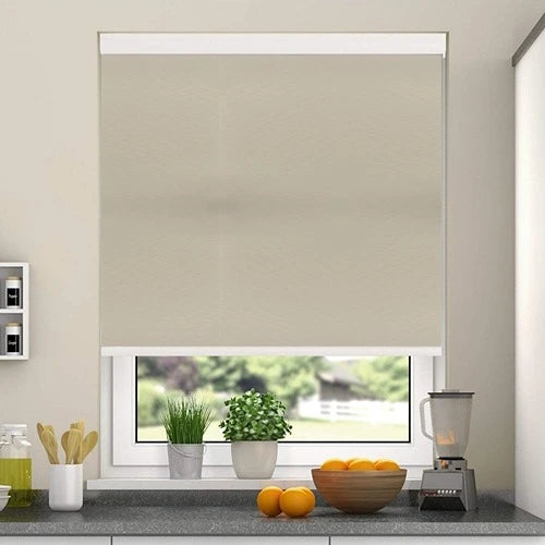 Textured Pale Sand Roller Blind